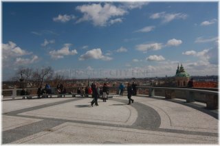 Pražský hrad - zahrada Na Valech - Plečnikova vyhlídka