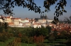Petřín - zahrady a pohled na Pražský hrad