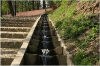 Petřín - zahrada Kinských schody s tekoucí vodou